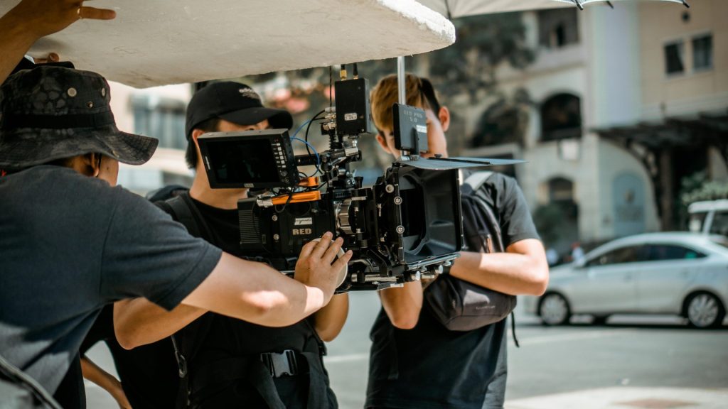 Caméras en place pour un tournage de film